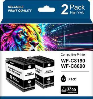 Remanufactured T912XL Ink Cartridge Black T912XL T912 XL Compatible with Workforce Pro WF-C8190 WF-C8690 WF C8190 WF C8690 WFC8190 WFC8690 Printer (2 Pack) Remanufactured T912XL Ink Cartridge Black T912XL T912 XL Compatible with Workforce Pro WF-C8190 WF-C8690 WF C8190 WF C8690 WFC8190 WFC8690 Printer (2 Pack)