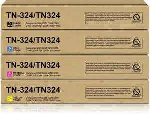 4PK TN324 TN-324 High Yield Toner Cartridge TN324K TN324C TN324M TN324Y 4PK TN324 TN-324 High Yield Toner Cartridge TN324K TN324C TN324M TN324Y