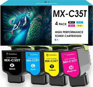 MasaiMara High Capacity MX-C35T MX-C35TB MX-C35TC MX-C35TY MX-C35TM Compatible Toner Cartridges Replacement for Sharp MX-C357F MX-C407P MXC357F MXC407P Printers (Black Cyan Yellow Magenta, 4-Pack) MasaiMara High Capacity MX-C35T MX-C35TB MX-C35TC MX-C35TY MX-C35TM Compatible Toner Cartridges Replacement for Sharp MX-C357F MX-C407P MXC357F MXC407P Printers (Black Cyan Yellow Magenta, 4-Pack)