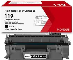 119 Black Toner Cartridge (1-Pack) Compatible 119 Cartridge Replacement for Canon 119/CRG-119 for imageCLASS MF414dw MF416dw MF419dw MF5950dw MF5960dn LBP251dw Printer 119 Black Toner Cartridge (1-Pack) Compatible 119 Cartridge Replacement for Canon 119/CRG-119 for imageCLASS MF414dw MF416dw MF419dw MF5950dw MF5960dn LBP251dw Printer