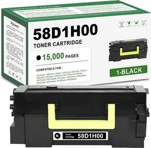 Vylent 58D1H00 Black Toner Cartridge High Yield for MS725 MS821 1-Pack Vylent 58D1H00 Black Toner Cartridge High Yield for MS725 MS821 1-Pack