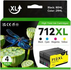 712 712XL Ink Cartridges Replacement for HP 712XL Ink Cartridges Combo Pack 712 712XL Ink Cartridges Replacement for HP 712XL Ink Cartridges Combo Pack
