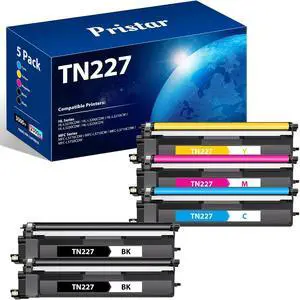 5 Pack TN-227 TN227 Toner Cartridges Compatible Brother TN 227 TN223 5 Pack TN-227 TN227 Toner Cartridges Compatible Brother TN 227 TN223