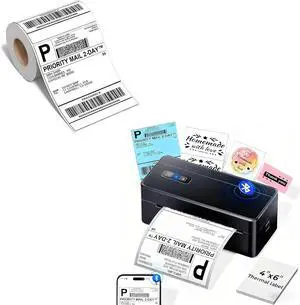 ASprink 2410BT Bluetooth Shipping Label Printer 4x6&100Pcs 4x6 Roll Labels,2026 Upgraded Thermal Label Printer ASprink 2410BT Bluetooth Shipping Label Printer 4x6&100Pcs 4x6 Roll Labels,2026 Upgraded Thermal Label Printer