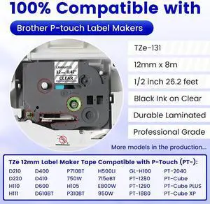 30-Pack 12mm Black/Clear/White/Normal Colorful/Pastel Colorful Set Combo Label Tape Compatible with Brother P-Touch Label Tape for PT-D210 PT-H110 PT-D600 PT-D220 PT-D410 1280 1290 30-Pack 12mm Black/Clear/White/Normal Colorful/Pastel Colorful Set Combo Label Tape Compatible with Brother P-Touch Label Tape for PT-D210 PT-H110 PT-D600 PT-D220 PT-D410 1280 1290