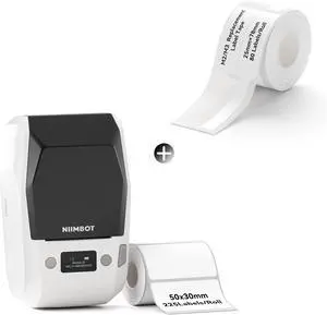 NIIMBOT M2 Thermal Transfer 2Inch Bluetooth Label Maker(White) with 25×78mm White Cable Label Tape for Office Small Business School Home Cable Storage, Compatible with Phones & PC NIIMBOT M2 Thermal Transfer 2Inch Bluetooth Label Maker(White) with 25×78mm White Cable Label Tape for Office Small Business School Home Cable Storage, Compatible with Phones & PC