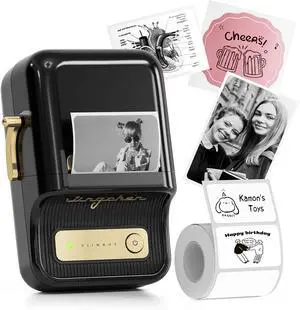 NIIMBOT B21 Label Maker, 2 Inch Bluetooth Sticker Printer with Tape, Black NIIMBOT B21 Label Maker, 2 Inch Bluetooth Sticker Printer with Tape, Black