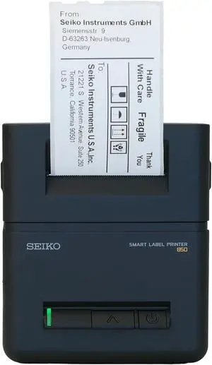 SEIKO SLP850-SK0C11-23 Smart Label Printer, 2-Inch Direct Thermal Desktop Label Printer, 300 DPI, USB/Serial Connectivity, 120 mm/s, Supports Die-Cut and Linerless Labels SEIKO SLP850-SK0C11-23 Smart Label Printer, 2-Inch Direct Thermal Desktop Label Printer, 300 DPI, USB/Serial Connectivity, 120 mm/s, Supports Die-Cut and Linerless Labels