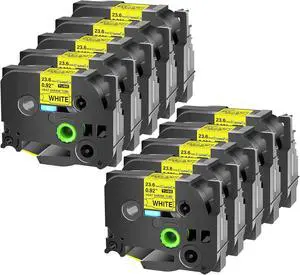 USUPERINK 10PK Compatible for Brother P-Touch HSe-651 HSe651 HS-651 HS651 Black on Yellow 23.6mm 0.92'' Heat Shrink Tubing for Wire Cable for PT-P710BTPT-P750WPT-P750WVP Label Maker Tape USUPERINK 10PK Compatible for Brother P-Touch HSe-651 HSe651 HS-651 HS651 Black on Yellow 23.6mm 0.92'' Heat Shrink Tubing for Wire Cable for PT-P710BTPT-P750WPT-P750WVP Label Maker Tape