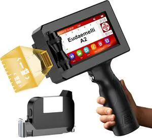 1" Handheld Inkjet Printer Gun,A2 Portable Ink Batch Coder with 42ml Fast-Drying Ink,4.3" Touch Screen Hand Held Printers for QR Code,Barcode,Batch Number,Text,Date Printer (Printing Height: 2-25.4mm) 1" Handheld Inkjet Printer Gun,A2 Portable Ink Batch Coder with 42ml Fast-Drying Ink,4.3" Touch Screen Hand Held Printers for QR Code,Barcode,Batch Number,Text,Date Printer (Printing Height: 2-25.4mm)