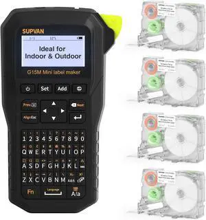 SUPVAN G15M Mini Portable Label Maker Machine with 4 Continuous Tapes SUPVAN G15M Mini Portable Label Maker Machine with 4 Continuous Tapes