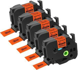 5 Pack Compatible with P-Touch TZe-B61 TZeB61 Black on Fluorescent Orange 36mm 1.4'' Laminated Label Tape Replacement for Ptouch PT-P900 9600 9700PC D800W E800W 9500PC P900W P950NW Makers 5 Pack Compatible with P-Touch TZe-B61 TZeB61 Black on Fluorescent Orange 36mm 1.4'' Laminated Label Tape Replacement for Ptouch PT-P900 9600 9700PC D800W E800W 9500PC P900W P950NW Makers
