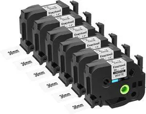 6 Pack Compatible with P-Touch TZe-261 TZe261 TZ-261 Black on White 36mm 1.4'' Laminated Label Tape Replacement for Ptouch PT-P900 9600 9700PC D800W E800W 9500PC P900W P950NW Makers 6 Pack Compatible with P-Touch TZe-261 TZe261 TZ-261 Black on White 36mm 1.4'' Laminated Label Tape Replacement for Ptouch PT-P900 9600 9700PC D800W E800W 9500PC P900W P950NW Makers