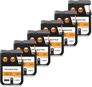 6 X Compatible with Dymo Rhino XTL All-Purpose Vinyl Label Tape 1868767 A1868767 Black on Orange 19mm 3/4 inch x 23 Feet Replacement for Rhino XTL-300 XTL-500 Label Maker 6 X Compatible with Dymo Rhino XTL All-Purpose Vinyl Label Tape 1868767 A1868767 Black on Orange 19mm 3/4 inch x 23 Feet Replacement for Rhino XTL-300 XTL-500 Label Maker