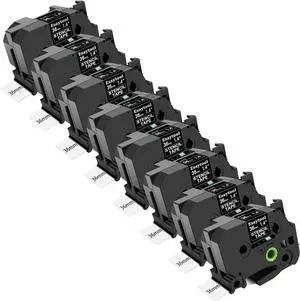 8 X Compatible with STe-161 STe161 ST-161 ST161 Stencil Metal Etching Tape Black on Clear 36mm x 3m Replacement for PT-1500PC PT-1600 PT-1700 PT-1750 PT-1750SC PT-1800 PT-1810 Label Maker 8 X Compatible with STe-161 STe161 ST-161 ST161 Stencil Metal Etching Tape Black on Clear 36mm x 3m Replacement for PT-1500PC PT-1600 PT-1700 PT-1750 PT-1750SC PT-1800 PT-1810 Label Maker
