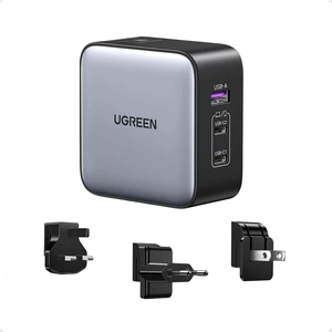 65W USB C Travel Adapter Foladable Fast GaN Charger with US/UK/EU 3 Plugs 3-Port International Power Adapter for MacBook Air/Pro XPS iPhone 17/16/15 iPad Galaxy S25/S24 Steam Deck 65W USB C Travel Adapter Foladable Fast GaN Charger with US/UK/EU 3 Plugs 3-Port International Power Adapter for MacBook Air/Pro XPS iPhone 17/16/15 iPad Galaxy S25/S24 Steam Deck