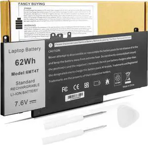 Fancy Buying 6MT4T E5470 E5570 Laptop Battery for Dell Latitude 14 5470 E5470 15 5570 E5570 15.6" Notebook Precision 15 3510 M3510 Series fits 7V69Y TXF9M 79VRK 07V69Y 0HK6DV 079VRK 0TXF9M 7.6V 62Wh Fancy Buying 6MT4T E5470 E5570 Laptop Battery for Dell Latitude 14 5470 E5470 15 5570 E5570 15.6" Notebook Precision 15 3510 M3510 Series fits 7V69Y TXF9M 79VRK 07V69Y 0HK6DV 079VRK 0TXF9M 7.6V 62Wh