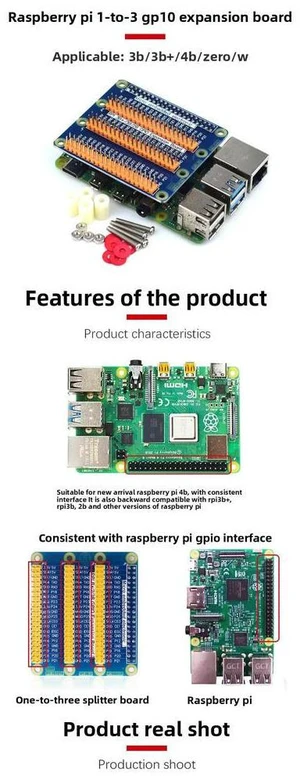 FOR Raspberry pi 1-to-3 gp10 expansion board FOR Raspberry pi 1-to-3 gp10 expansion board