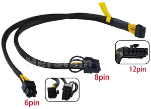 12Pin To 6Pin+8Pin GPU Graphics Card Power Cable 18AWG for R2288HV7 40cm 12Pin To 6Pin+8Pin GPU Graphics Card Power Cable 18AWG for R2288HV7 40cm