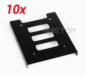 Heretom 10Pcs/lot Universal 2.5 To 3.5 inch SSD HDD l Mounting Adapter Bracket Dock For Desktop Laptop PC SSD HDD W/screws Heretom 10Pcs/lot Universal 2.5 To 3.5 inch SSD HDD l Mounting Adapter Bracket Dock For Desktop Laptop PC SSD HDD W/screws