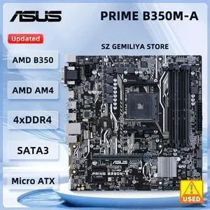 PRIME B350M-A Motherboard B350 Socket AM4 DDR4 64GB Micro ATX PCI-E 3.0 support Ryzen 7 5700 Ryzen 3 5300 Ryzen 7 4700 PRIME B350M-A Motherboard B350 Socket AM4 DDR4 64GB Micro ATX PCI-E 3.0 support Ryzen 7 5700 Ryzen 3 5300 Ryzen 7 4700