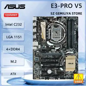 E3-PRO V5 Motherboard LGA 1151 C232 4×DDR4 64GB PCI-E 3.0 M.2 USB3.0 ATX support Core i3-6100 i5-7400 cpu E3-PRO V5 Motherboard LGA 1151 C232 4×DDR4 64GB PCI-E 3.0 M.2 USB3.0 ATX support Core i3-6100 i5-7400 cpu