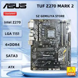 TUF Z270 MARK 2 Motherboard Z270 LGA 1151 DDR4 64GB support 6300 6500 7300 7700 6700 7400 G4560 cpu USB3.1 M.2 ATX TUF Z270 MARK 2 Motherboard Z270 LGA 1151 DDR4 64GB support 6300 6500 7300 7700 6700 7400 G4560 cpu USB3.1 M.2 ATX