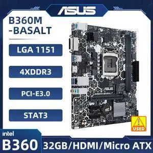 B360M-BASALT 1151 Motherboard 4×DDR4 LGA 1151 PCI-E 3.0 2×M.2 USB3.1 HDMI Micro ATX support Eighth/ninth genCore i7/i5/i3 B360M-BASALT 1151 Motherboard 4×DDR4 LGA 1151 PCI-E 3.0 2×M.2 USB3.1 HDMI Micro ATX support Eighth/ninth genCore i7/i5/i3