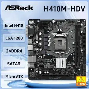 H410M-HDV Motherboard H410 LGA 1200 DDR4 64GB M.2 support i9-10900F i5-10600 i5-10400 i3-10105 i3-10105 cpu H410M-HDV Motherboard H410 LGA 1200 DDR4 64GB M.2 support i9-10900F i5-10600 i5-10400 i3-10105 i3-10105 cpu