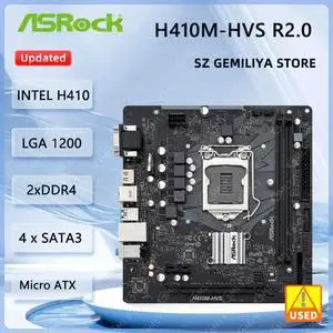 H410M-HVS R2.0 Motherboard H410 LGA 1200 DDR4 64GB M.2 support i9-10900F i5-10600 i5-10400 i3-10105 i3-10105 cpu H410M-HVS R2.0 Motherboard H410 LGA 1200 DDR4 64GB M.2 support i9-10900F i5-10600 i5-10400 i3-10105 i3-10105 cpu
