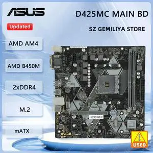 D425MC MAIN BD Motherboard 90PF01T0-R00010 B450M AM4 DDR4 32 GB M.2 support Ryzen 5 2400 4600 3600 1700 5700 cpu D425MC MAIN BD Motherboard 90PF01T0-R00010 B450M AM4 DDR4 32 GB M.2 support Ryzen 5 2400 4600 3600 1700 5700 cpu