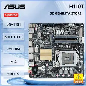 H110T Mini-ITX Motherboard LGA 1151 H110 2×DDR4 32GB support Core 6100 6500 7400 7700 G4560T cpu H110T Mini-ITX Motherboard LGA 1151 H110 2×DDR4 32GB support Core 6100 6500 7400 7700 G4560T cpu