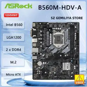 B560M-HDV-A Motherboard LGA1200 M.2 B560 2x DR4 64GB support i5-11400F i9-10900 i5-10500 i9-10900 cpu B560M-HDV-A Motherboard LGA1200 M.2 B560 2x DR4 64GB support i5-11400F i9-10900 i5-10500 i9-10900 cpu