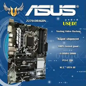 Motherboard For PRIME Z270-DRAGON Desktop Z270 Z270M DDR4 LGA 1151 i7/i5/i3 USB3.0 SATA3 PC Motherboard For PRIME Z270-DRAGON Desktop Z270 Z270M DDR4 LGA 1151 i7/i5/i3 USB3.0 SATA3 PC