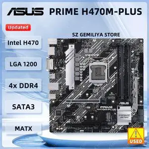 PRIME H470M-PLUS Motherboard LGA 1200 Chipset H470 DDR4 128GB M.2 support Core i3-10105 i5-10400 i5-11500 i7-10700 i9-11900 PRIME H470M-PLUS Motherboard LGA 1200 Chipset H470 DDR4 128GB M.2 support Core i3-10105 i5-10400 i5-11500 i7-10700 i9-11900