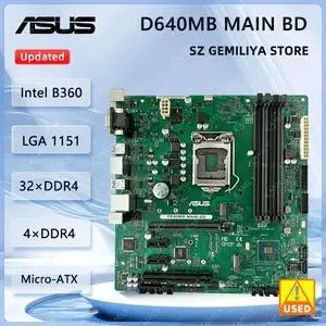 D641MD MAIN BD Motherboard B360 LGA 1151 DDR4 32GB Micro-ATX support Core i7-8700 i7-9700 i5-9400 i3-8300 cpu D641MD MAIN BD Motherboard B360 LGA 1151 DDR4 32GB Micro-ATX support Core i7-8700 i7-9700 i5-9400 i3-8300 cpu