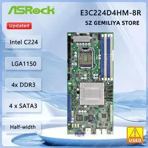 E3C224D4HM-8R Motherboard LGA1150 DDR3 C224 8 x SAS2 Half Width support E3-1271 v3 E3-1285L v4 i3-4360 i3-4330 E3C224D4HM-8R Motherboard LGA1150 DDR3 C224 8 x SAS2 Half Width support E3-1271 v3 E3-1285L v4 i3-4360 i3-4330
