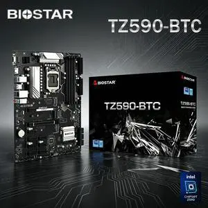 TZ590-BTC Motherboard LGA 1200 DDR4 Z590 128G M.2 Support 11900K 10900K 11700T 10700F 11600K CPU 8xPCIe 3.0 Slots ATX TZ590-BTC Motherboard LGA 1200 DDR4 Z590 128G M.2 Support 11900K 10900K 11700T 10700F 11600K CPU 8xPCIe 3.0 Slots ATX