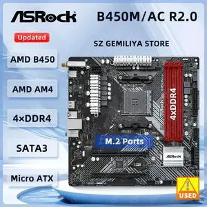 B450M Motherboard B450M/ac R2.0 Motherboard Socket AM4 Ryzen 5 5600G 5300G 5700 3900 1500 cpus DDR4 128GB Micro ATX M.2 B450M Motherboard B450M/ac R2.0 Motherboard Socket AM4 Ryzen 5 5600G 5300G 5700 3900 1500 cpus DDR4 128GB Micro ATX M.2