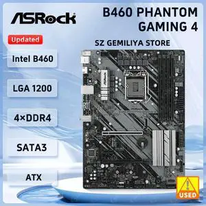 B460 Phantom Gaming 4 Motherboard B460 Motherboard LGA 1200 DDR4 M.2 ATX support i3-10105 i5-10400F i3-10100 cpu B460 Phantom Gaming 4 Motherboard B460 Motherboard LGA 1200 DDR4 M.2 ATX support i3-10105 i5-10400F i3-10100 cpu