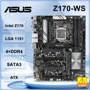 Z170-WS Workstation Motherboard Z170 LGA 1151 DDR4 64G M.2 HDMI 2.0 ATX support i3-6300 i7-6700 7400 7600 cpu Z170-WS Workstation Motherboard Z170 LGA 1151 DDR4 64G M.2 HDMI 2.0 ATX support i3-6300 i7-6700 7400 7600 cpu