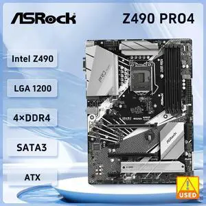 Z490 PRO4 Motherboard support i9-10900F i5-10400F i3-10105 i7-10700T i3-10100 cpu 4×DDR4 128GB Z490 LGA 1200 ATX Z490 PRO4 Motherboard support i9-10900F i5-10400F i3-10105 i7-10700T i3-10100 cpu 4×DDR4 128GB Z490 LGA 1200 ATX