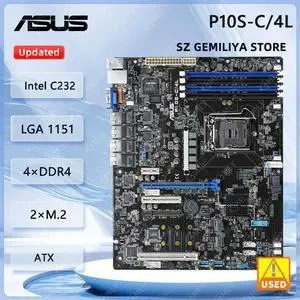 P10S-C/4L Server Motherboard C236 Chipset Socket H4 LGA 1151 DDR4 64GB 2400 MHz ATX 1x PCI-E 3.0 x16 P10S-C/4L Server Motherboard C236 Chipset Socket H4 LGA 1151 DDR4 64GB 2400 MHz ATX 1x PCI-E 3.0 x16