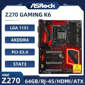 Z270 GAMING K6 Motherboard Z270 1151 DDR4 64GB support i5-7600 i5-6500 i3-7300 i7-7700 i5-6400 i3-6100 cpu ATX Z270 GAMING K6 Motherboard Z270 1151 DDR4 64GB support i5-7600 i5-6500 i3-7300 i7-7700 i5-6400 i3-6100 cpu ATX