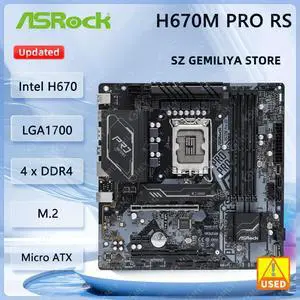 H670M Pro RS Motherboard LGA1700 H670 4xDDR4 Micro ATX support i7-14700 i3-14100 i9-12900 cpu H670M Pro RS Motherboard LGA1700 H670 4xDDR4 Micro ATX support i7-14700 i3-14100 i9-12900 cpu