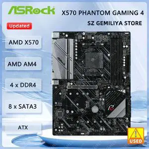 X570 Motherboard X570 PHANTOM GAMING 4 AM4 4×DDR4 128GB PCI-E 4.0 ATX For Ryzen 5600 4600G 5700 PRO 2700 3400G cpu X570 Motherboard X570 PHANTOM GAMING 4 AM4 4×DDR4 128GB PCI-E 4.0 ATX For Ryzen 5600 4600G 5700 PRO 2700 3400G cpu