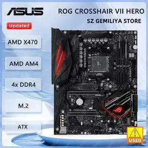 ROG CROSSHAIR VII HERO Motherboard X470 AM4 Supports 9700 5600X 5700X 5800X3D 2700X cpu DDR4 M.2 ROG CROSSHAIR VII HERO Motherboard X470 AM4 Supports 9700 5600X 5700X 5800X3D 2700X cpu DDR4 M.2
