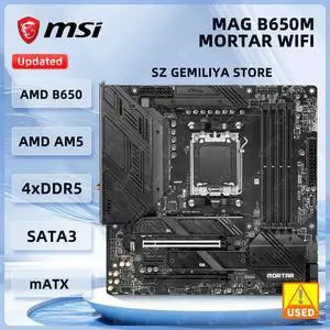 B650M Motherboard MAG B650M MORTAR Socket AM5 DDR5 256GB M.2 NVMe Micro ATX support Ryzen 9 7950X 8700G 7700 cpu B650M Motherboard MAG B650M MORTAR Socket AM5 DDR5 256GB M.2 NVMe Micro ATX support Ryzen 9 7950X 8700G 7700 cpu
