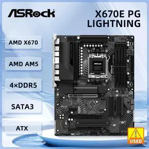 X670 Motherboard X670E PG LIGHTNING Sokcet AM5 DDR5 192GB support 7900X 7600 8300GE 9950 8700F 7700 cpu NVMe SSD X670 Motherboard X670E PG LIGHTNING Sokcet AM5 DDR5 192GB support 7900X 7600 8300GE 9950 8700F 7700 cpu NVMe SSD