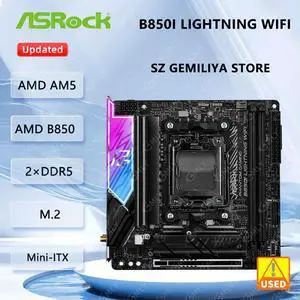 B850I Lightning 6E Mini ITX Motherboard Socket AM5 DDR5 128GB M.2 support Ryzen 8900 G9950 9600 9700X 7800X3D B850I Lightning 6E Mini ITX Motherboard Socket AM5 DDR5 128GB M.2 support Ryzen 8900 G9950 9600 9700X 7800X3D